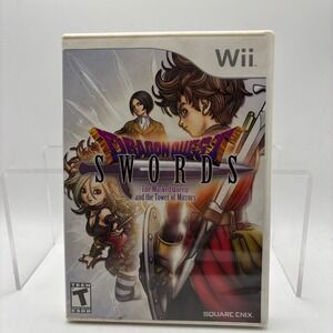 Dragon Quest Swords Masked Queen Nintendo Wii Square Enix RPG Game Disc Case
